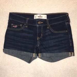 Hollister dark wash jean shorts